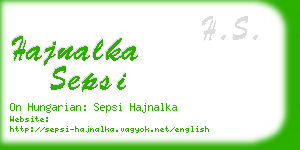 hajnalka sepsi business card